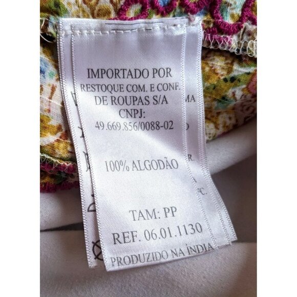 ROSA CHA Gold & Pink Indian Embroidered Jingle Bell Shorts High Waist Size XS - Picture 5 of 9